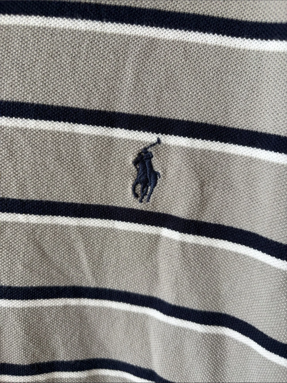 Polo Ralph Lauren Men's Gray & Navy Striped Polo Shirt Size XXL